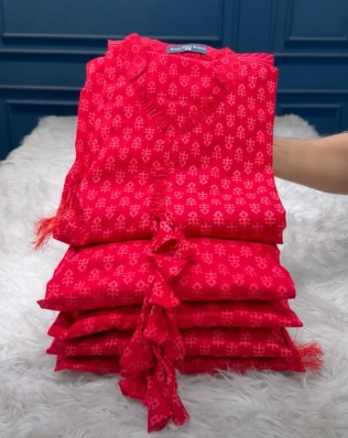 Exclusive New Arraivals JoyPuri Cotton Printed stitched Collection - 1150 Red