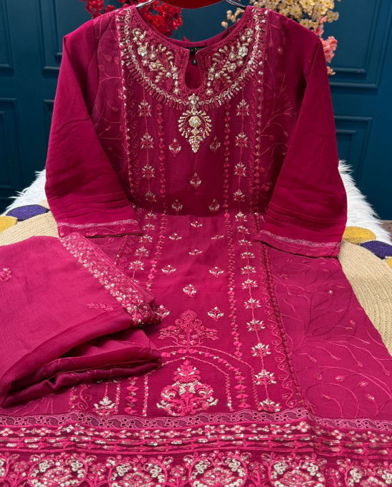 Maroon AGHANOOR Dress