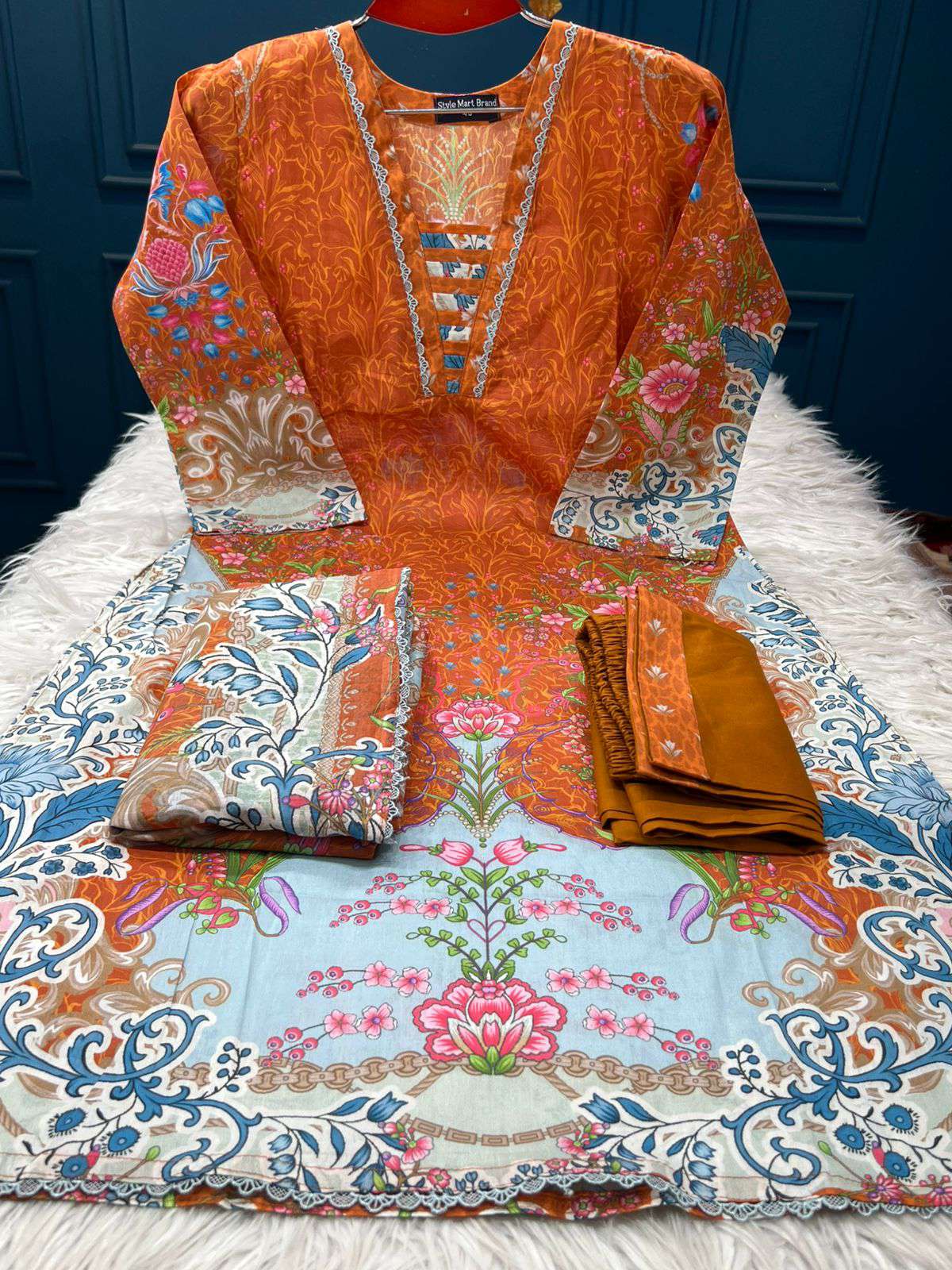 Brick Stitched Salwar Kamiz - 1100