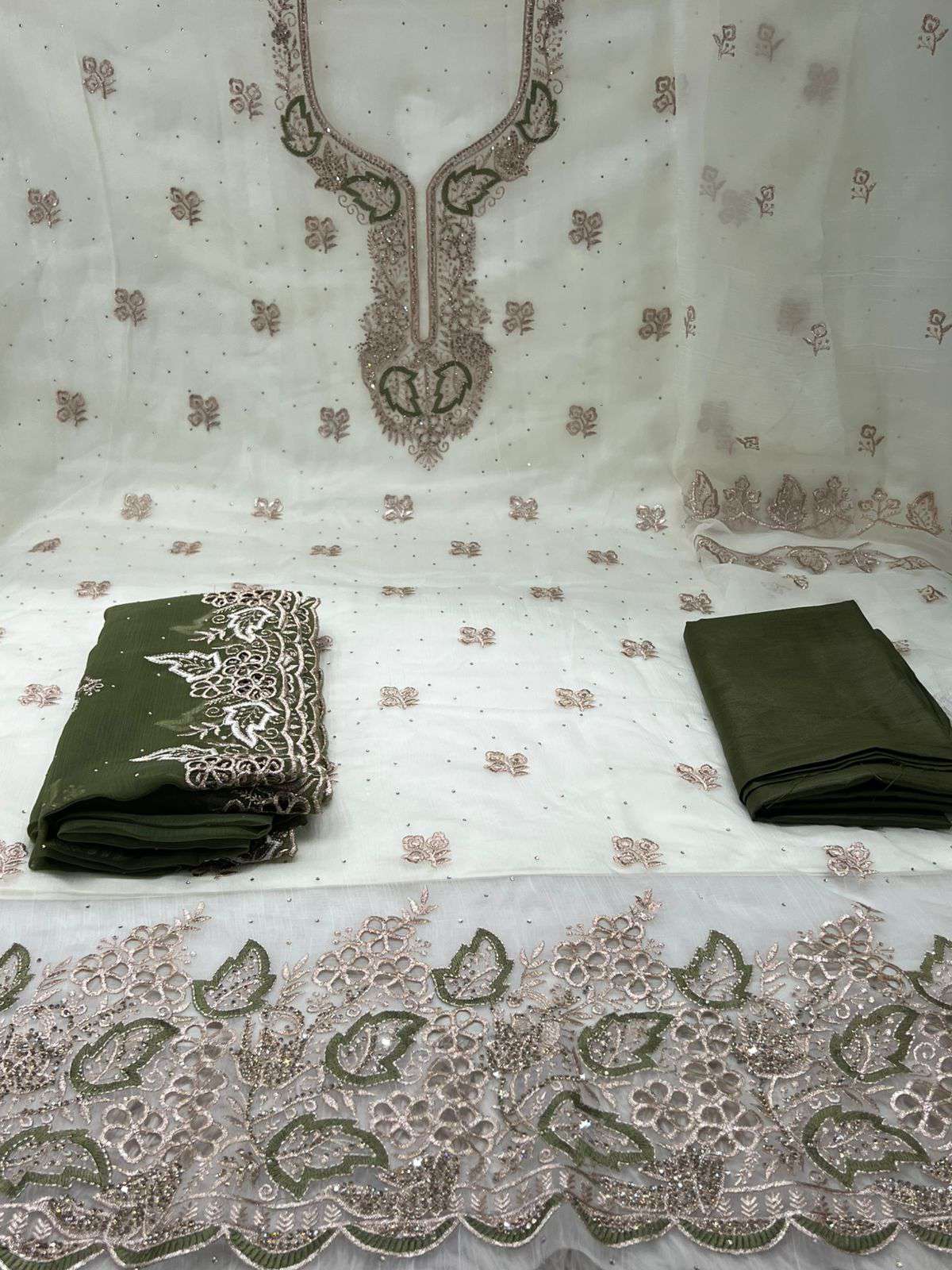 Olive Dupatta Kanchi Wear - 2500