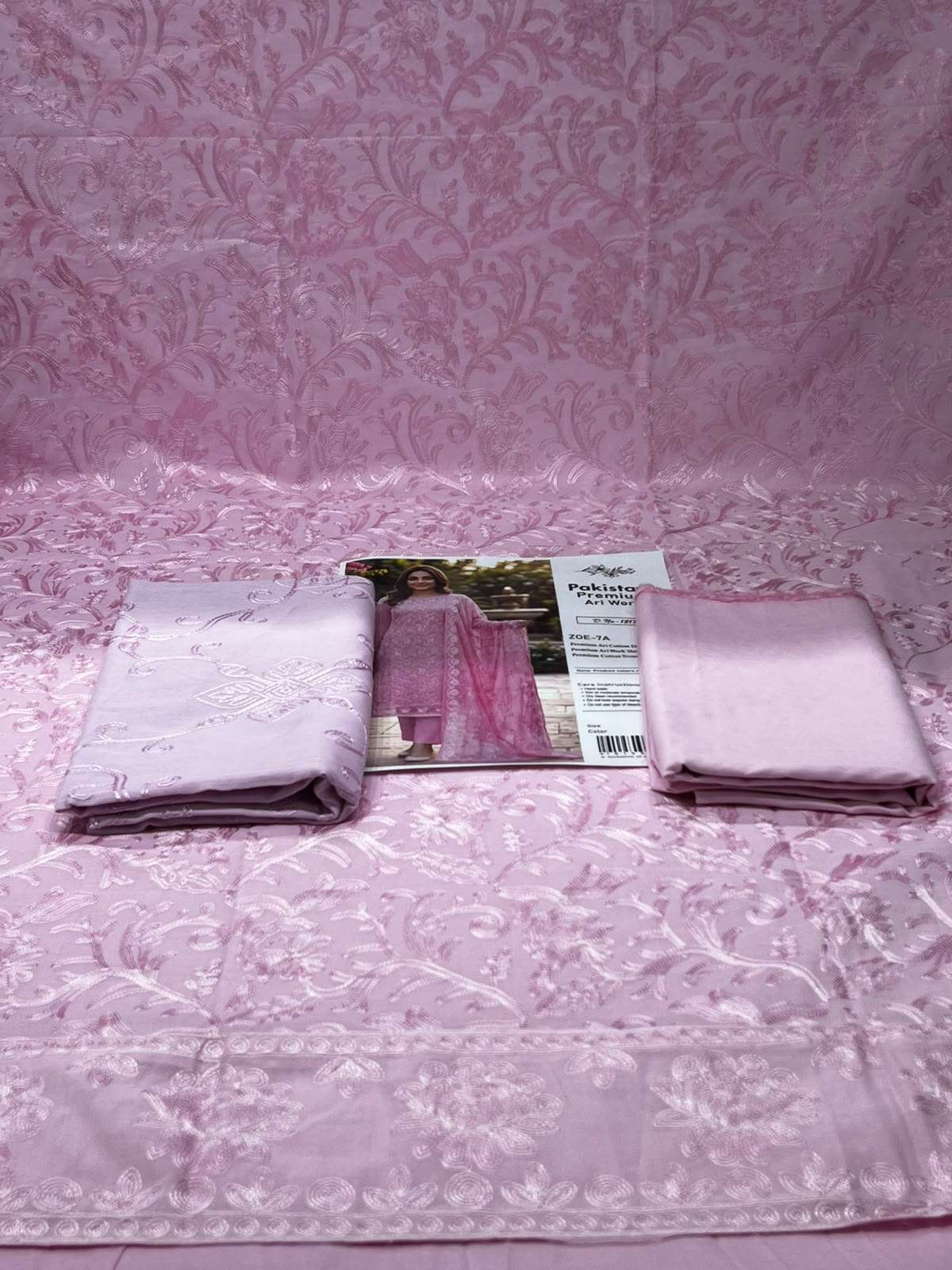 INSPIRED PAKISTANI PEACH ARI WORK - 1400