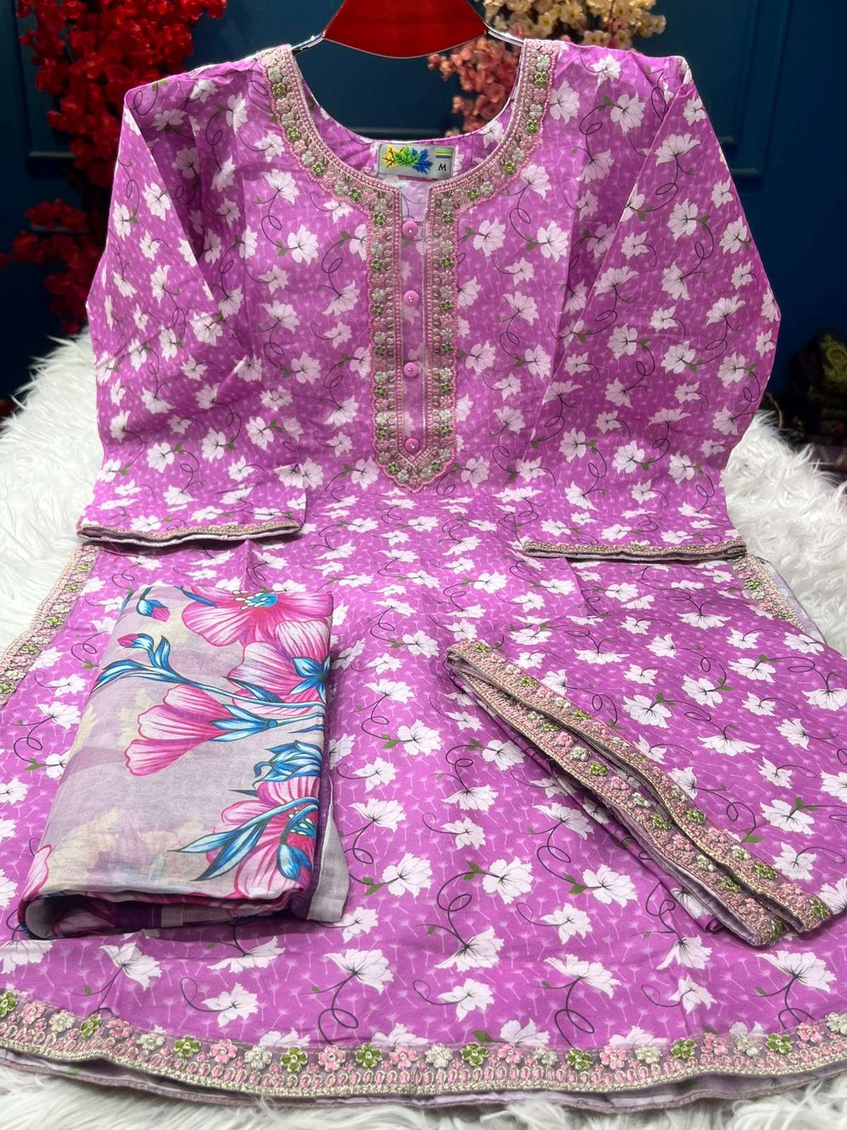 Farshi Cut Deep Purple Dress - 1100