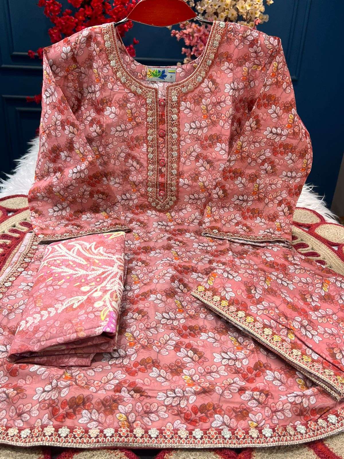 Pink Leaf Boutiques Stitched Dress - 1100