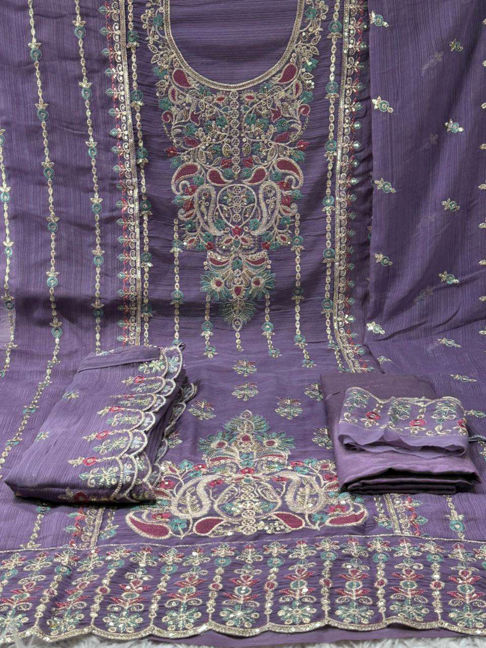 Levendar Unstitched Luxury Salwar Kamiz - 1200