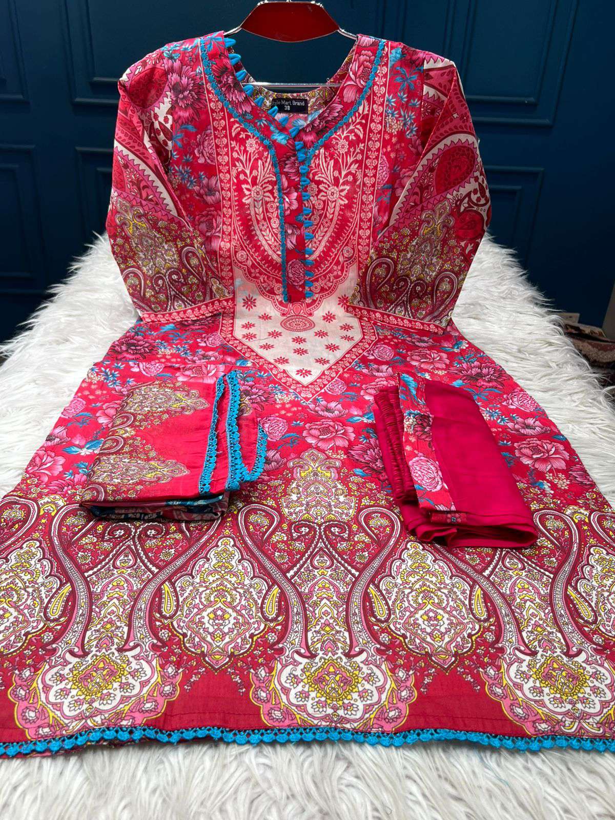Red Stitched Salwar Kamiz Collection - 1100