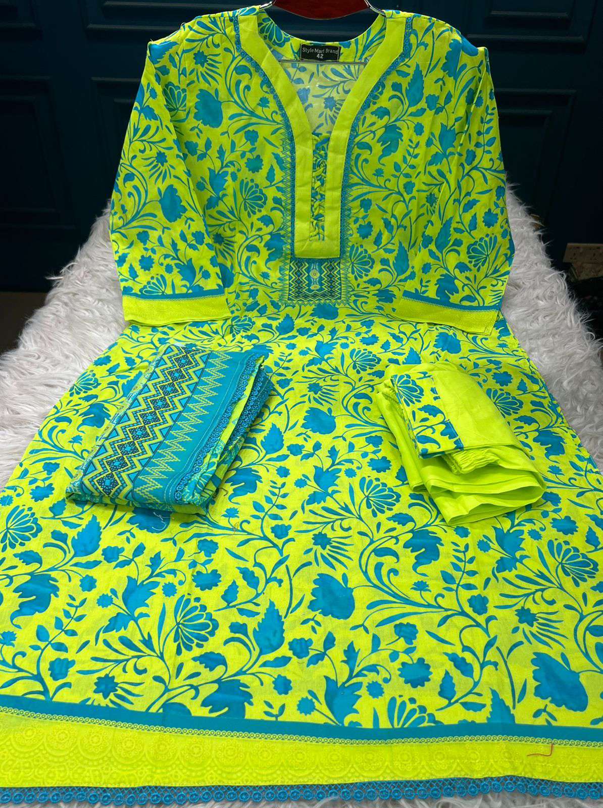 Premium Quality Luxury Lawn Stitched EID Collection - 1100 Lemon