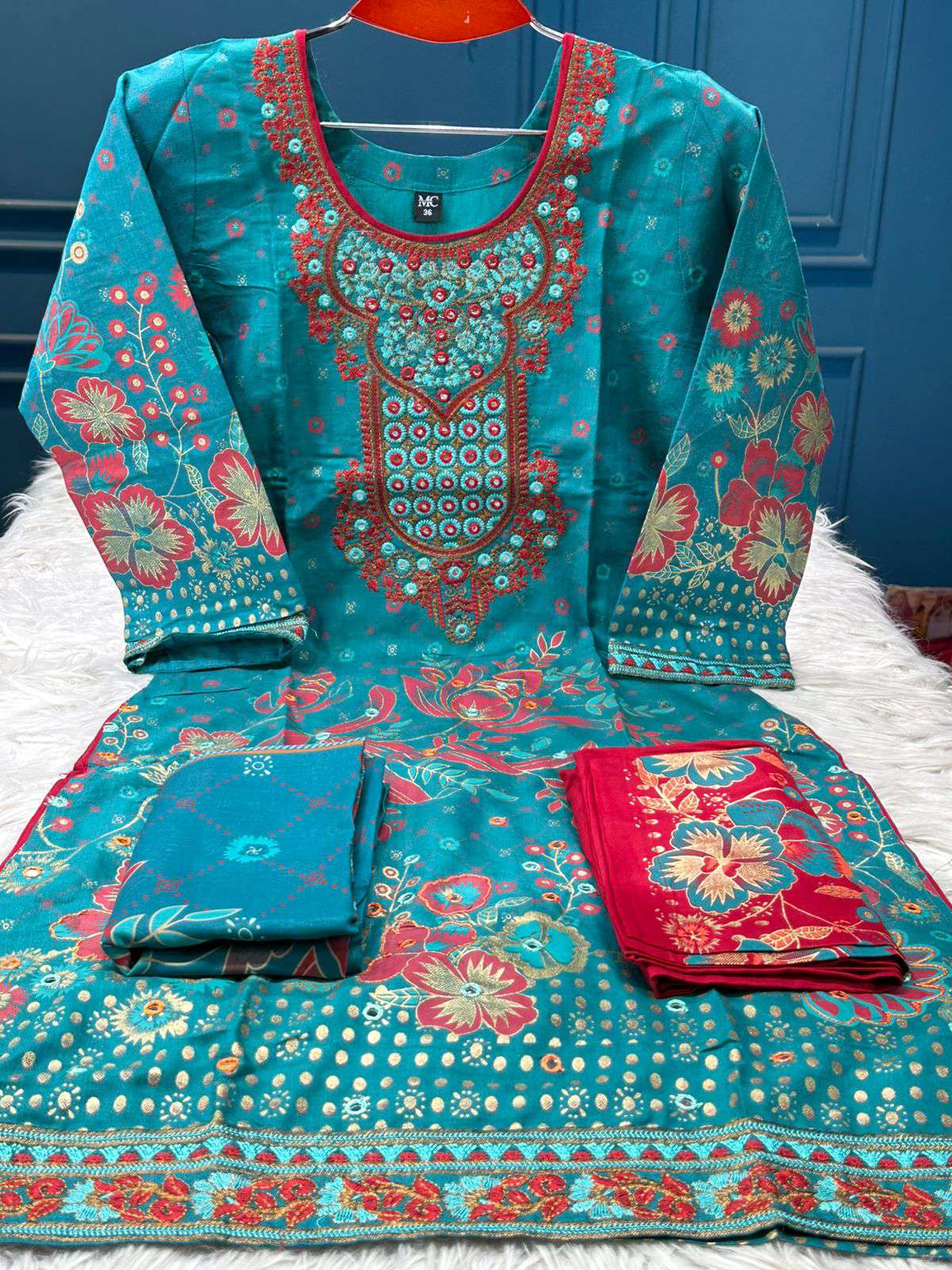 Glossy Shinning Cotton Ethnic Wear