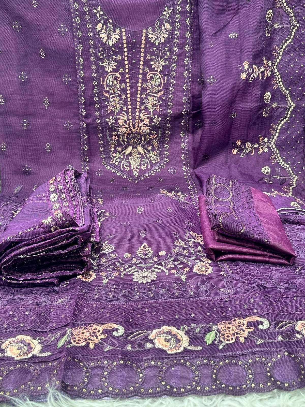 Perfect Festive Purple Wear Ensemble - 1199