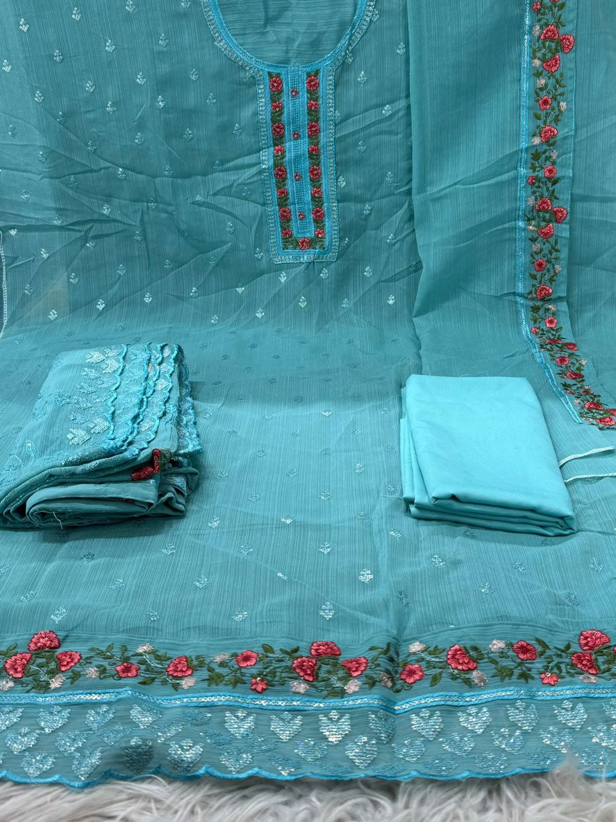 That Perfect Elegant Sky Dawat Fit - 1099