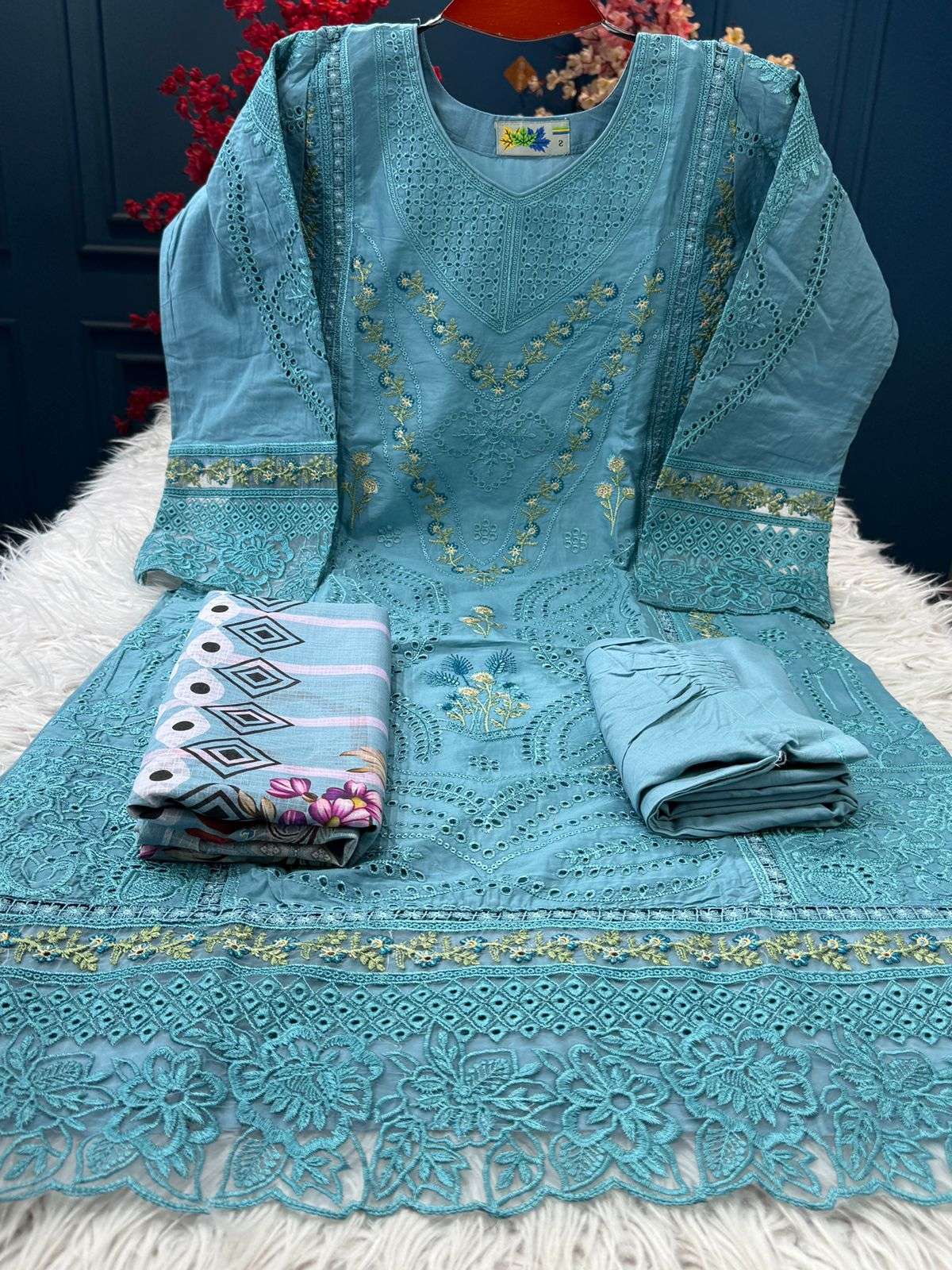 Boutiques Sea Blue Party Wear - 2000
