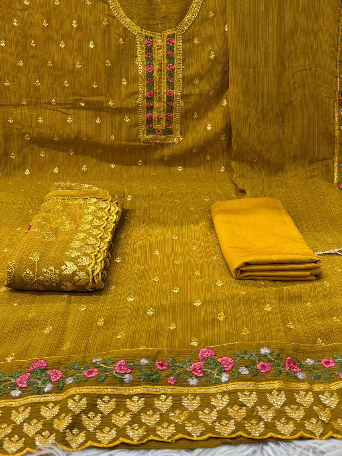 That Perfect Elegant Mustard Dawat Fit - 1099