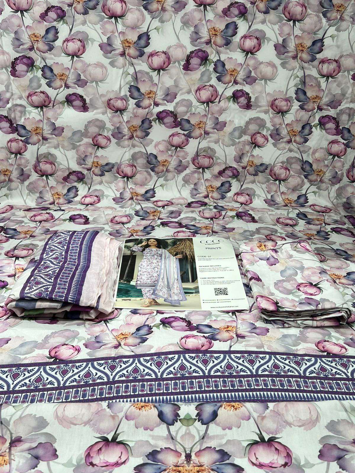 COCO Printed Pakistani Inspired Collection - 1150 Levendar