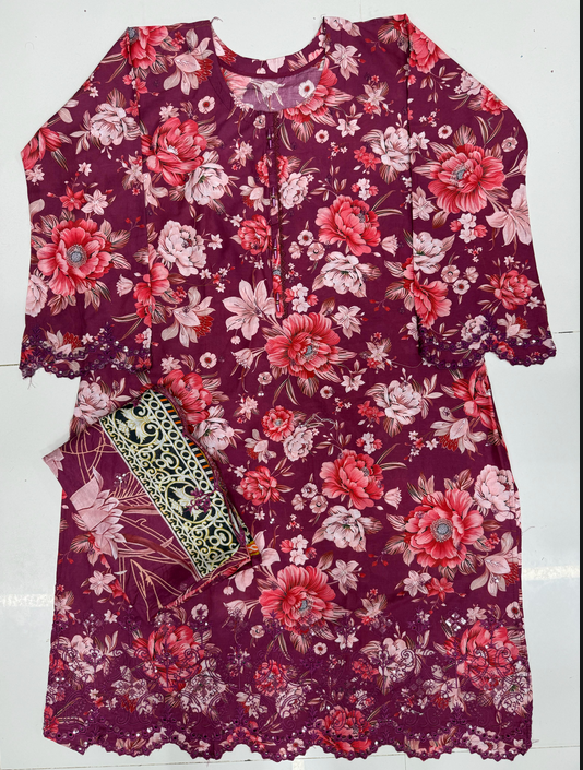 SPECIAL Exclusive Inspired Stitched EID Collection - 1150 MERUN