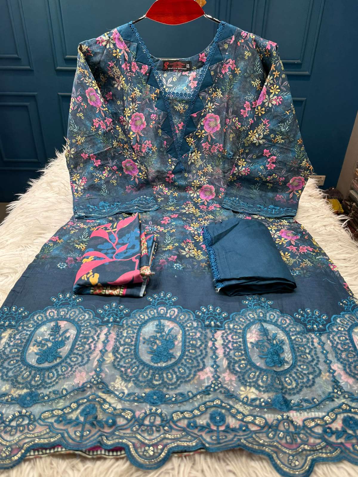 999 Sea Blue Salwar Kamiz