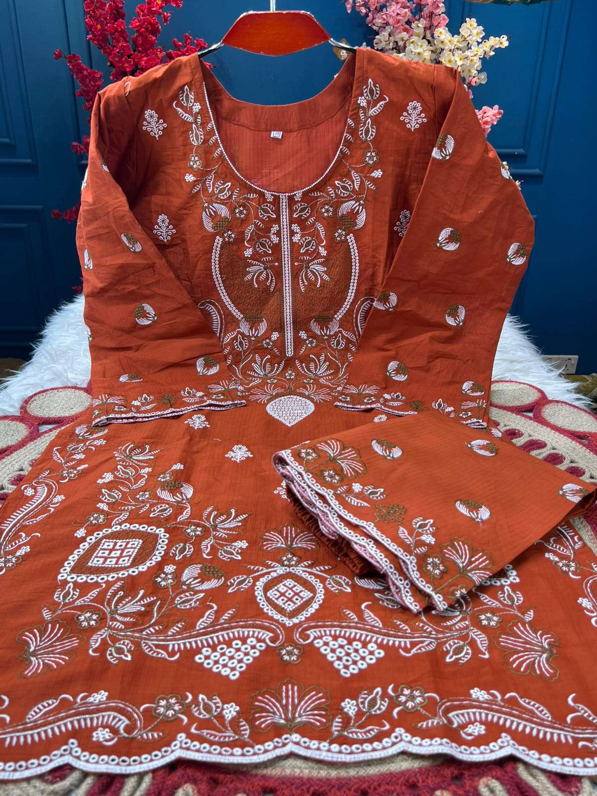 Rust Handworked Party Outfit - 1150