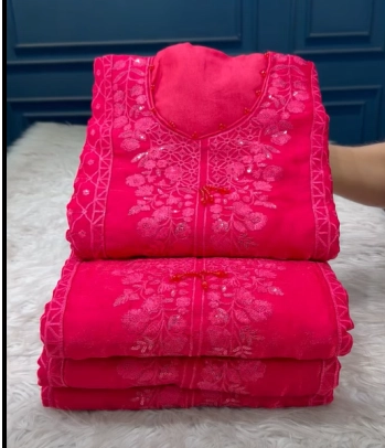 Premium Quality Original Boutiques Unstitched Party Collection- 2050 Megenta