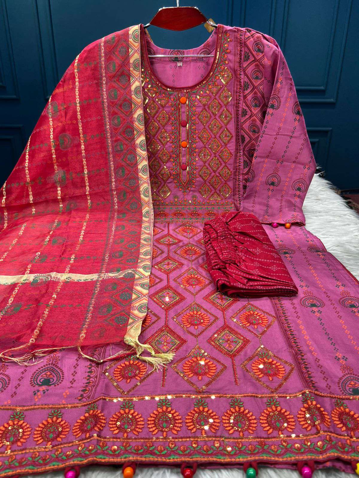 Premium Quality Chinigura Silk Stitched Cotton Collection - 1150 Misty