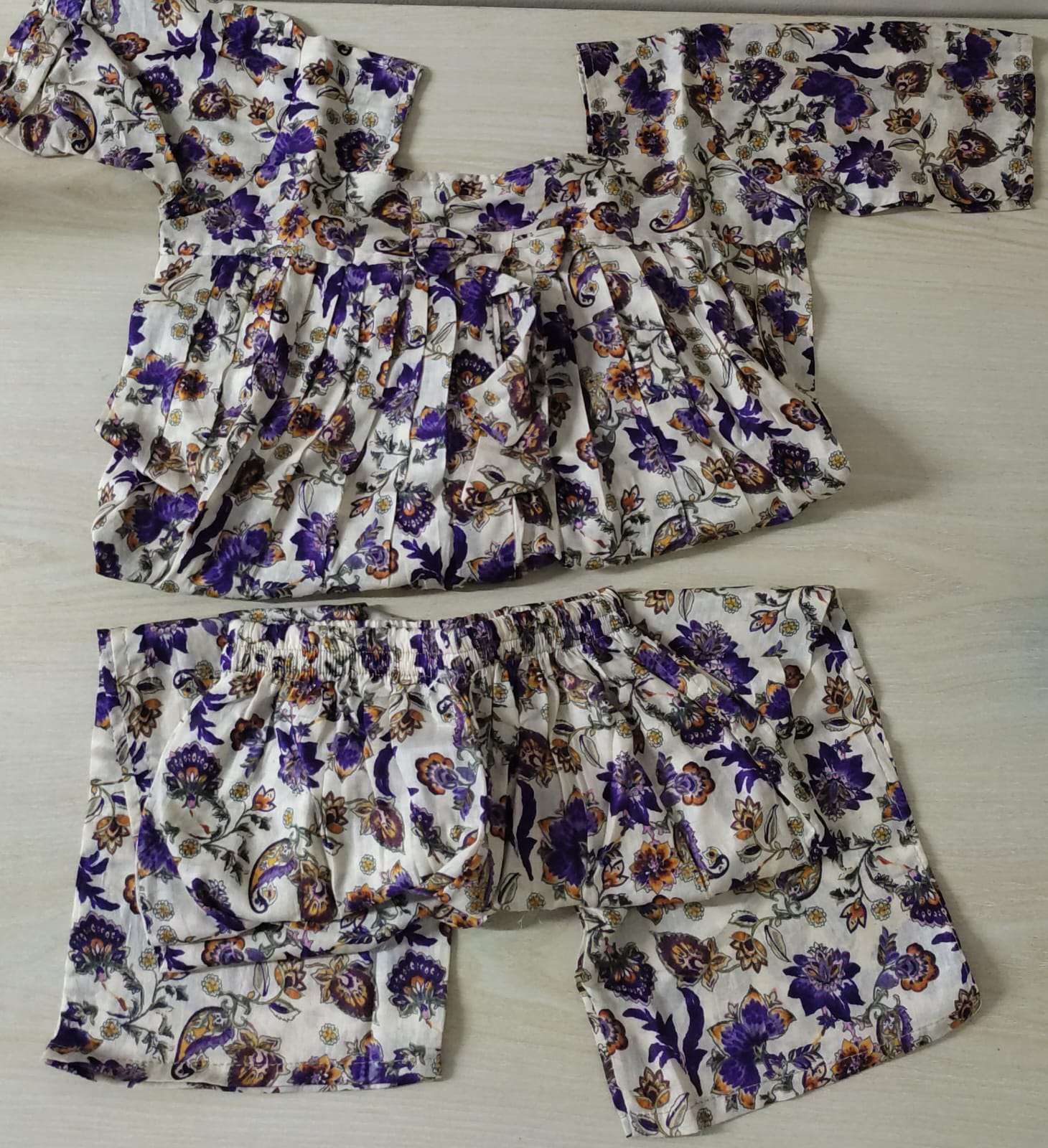 Summer Bloom Baby 2 Piece - Cream Lavender