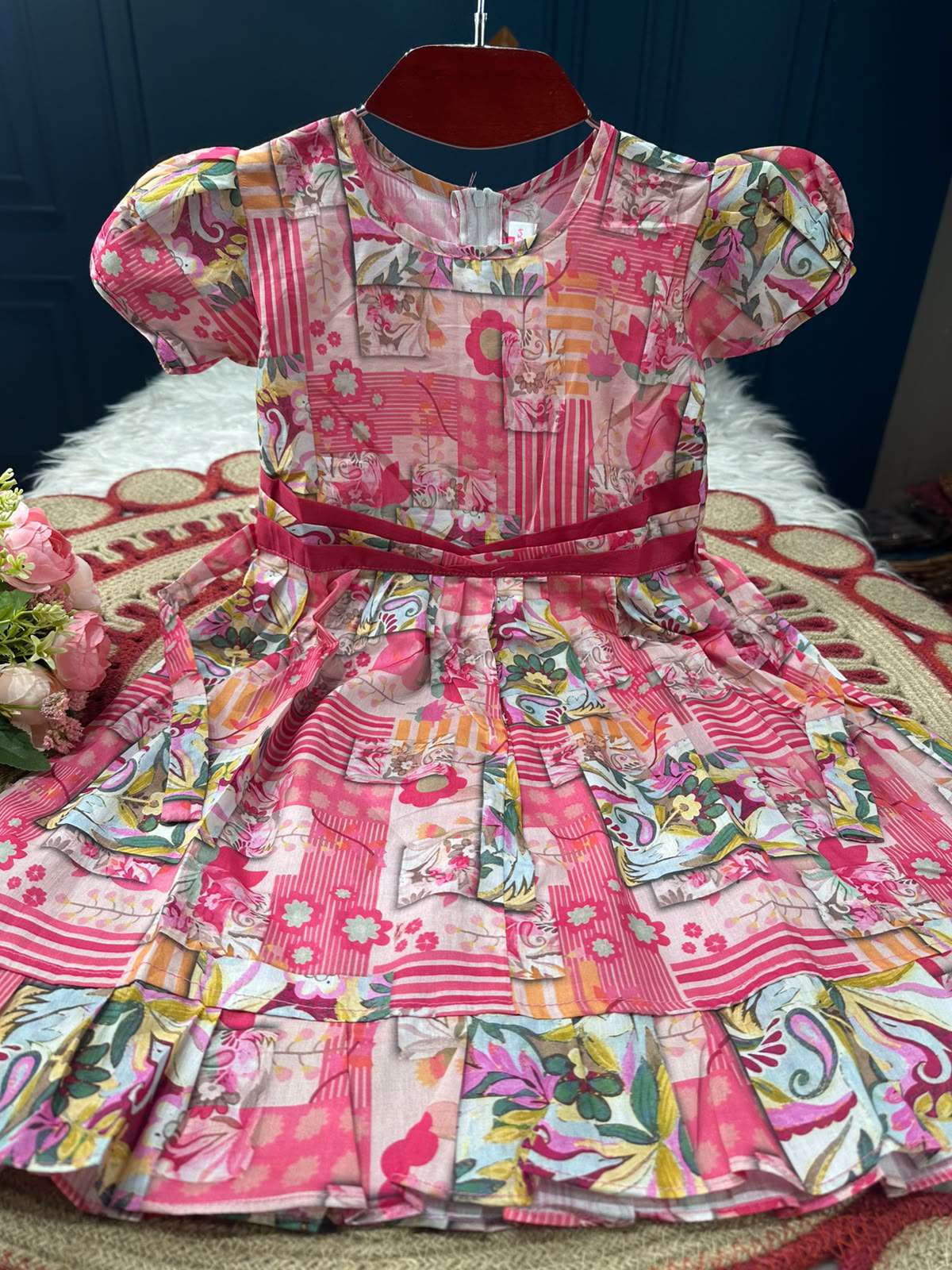 Adorable Hot Pink Baby Frock
