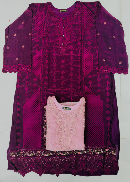 SPECIAL Exclusive Inspired Semi Stitched EID Collection - 2500 Purple