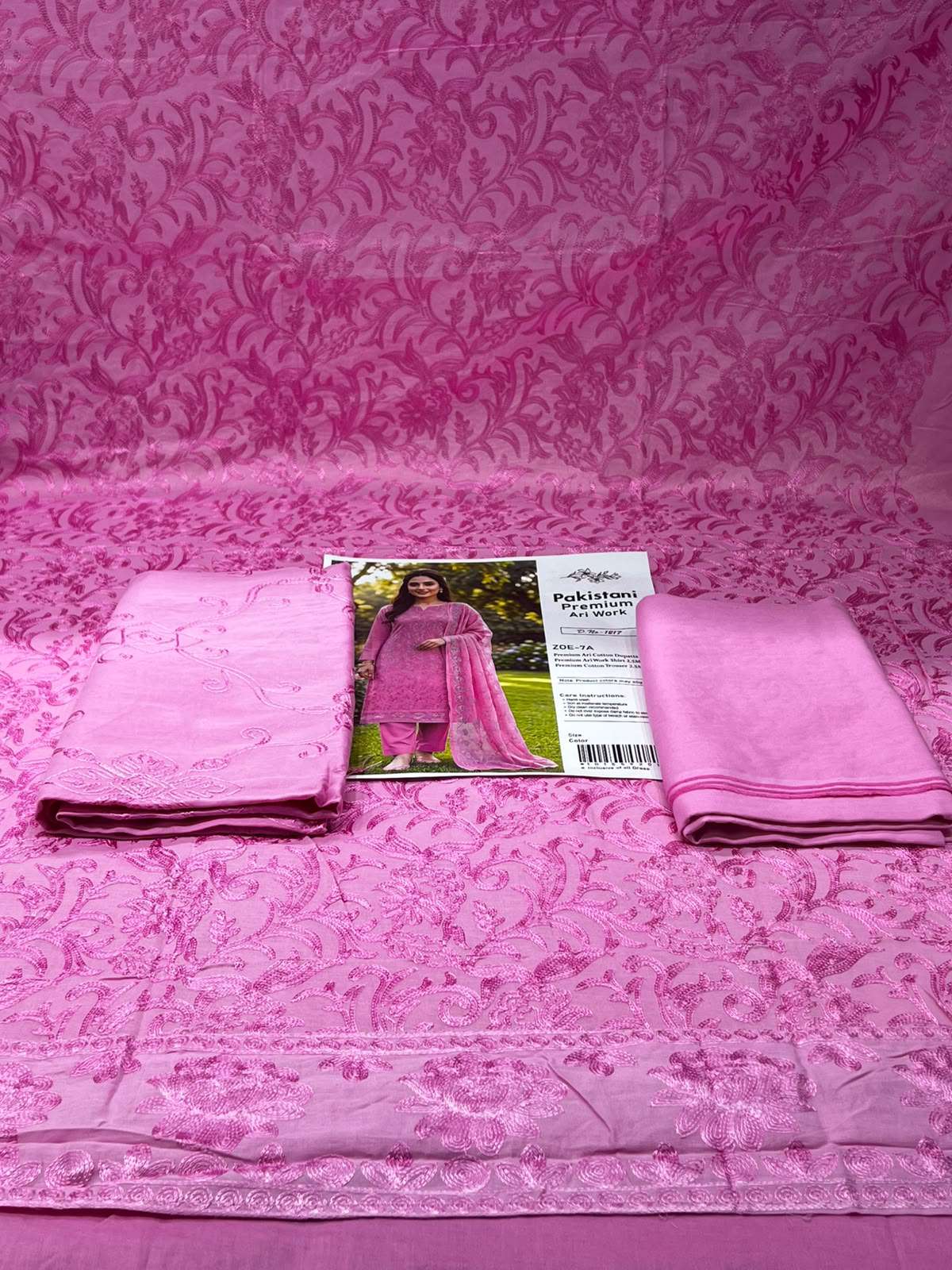 INSPIRED PAKISTANI PINK ARI WORK - 1400