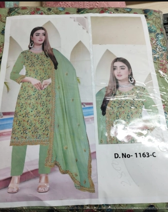 Exclusive Boutique Embroidered Unstitched EID Collection - 2800 Lemon