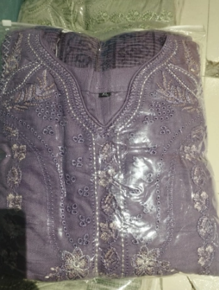 EID Exclusive Premium Quality Pakistani Inspired Stitched Cotton Collection - 1750 Lavender