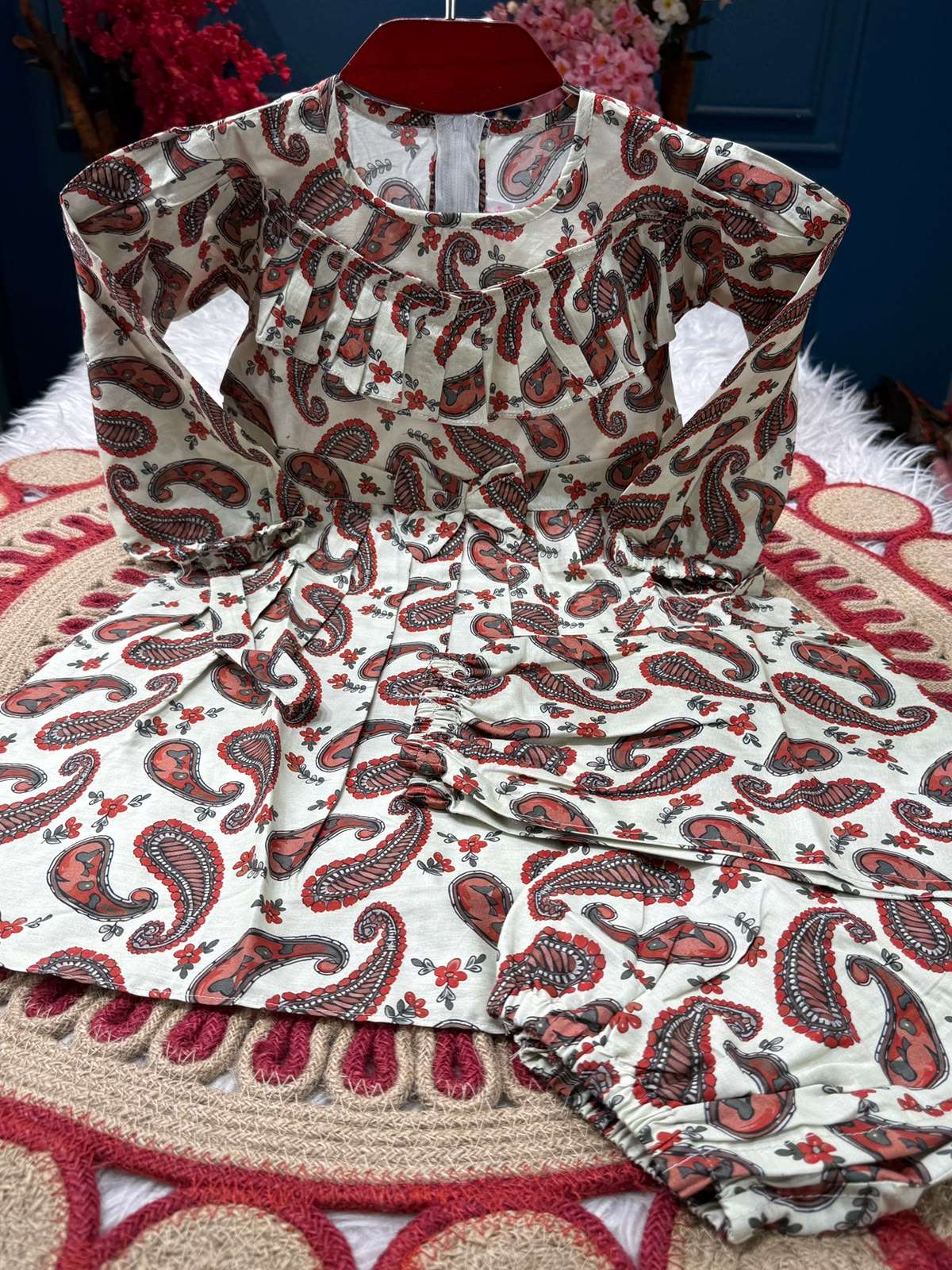 Angelic Baby 2 Piece Sindhi Print Frock