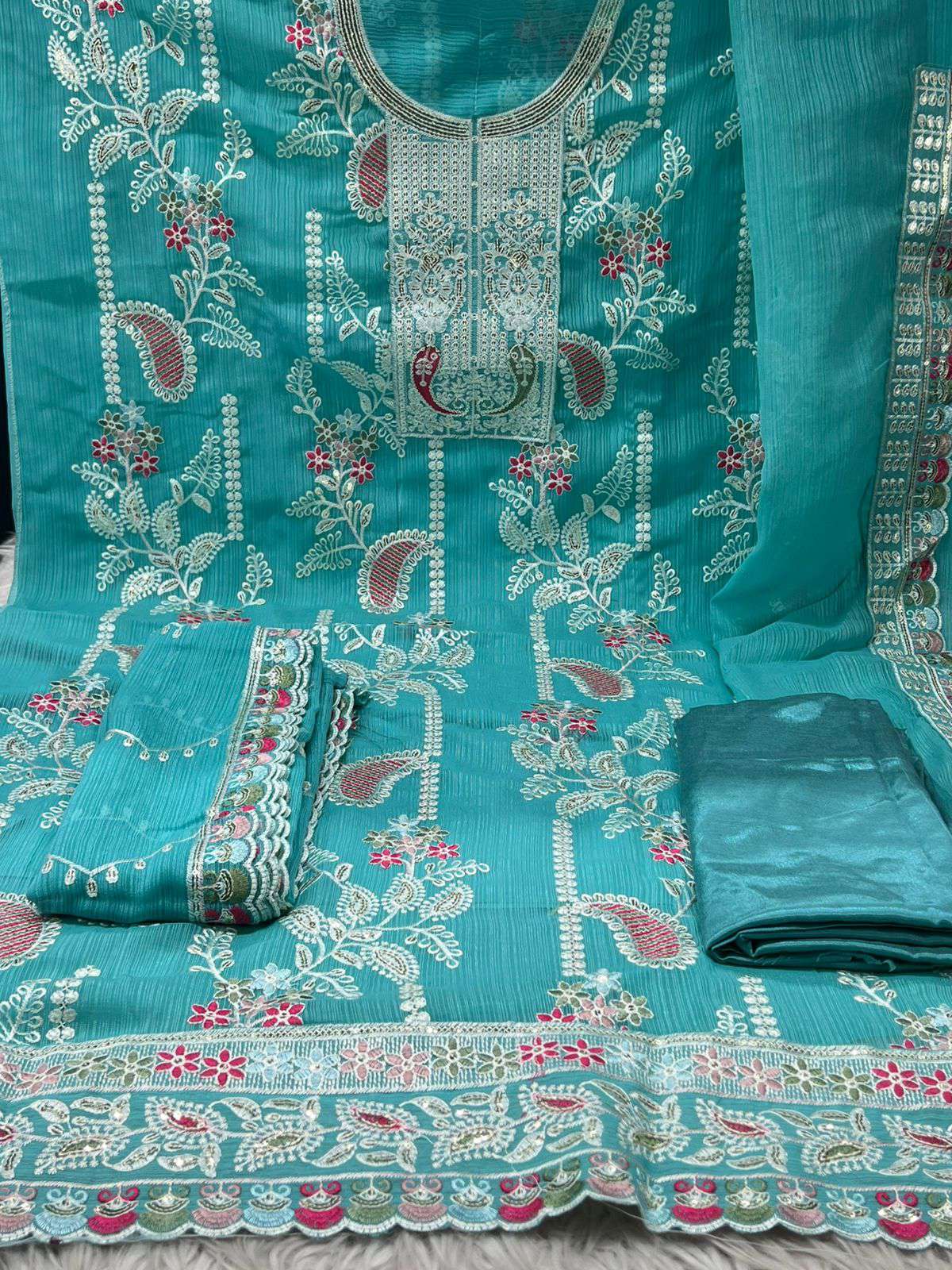 Unstitched Sky Luxury Salwar Kamiz - 1100