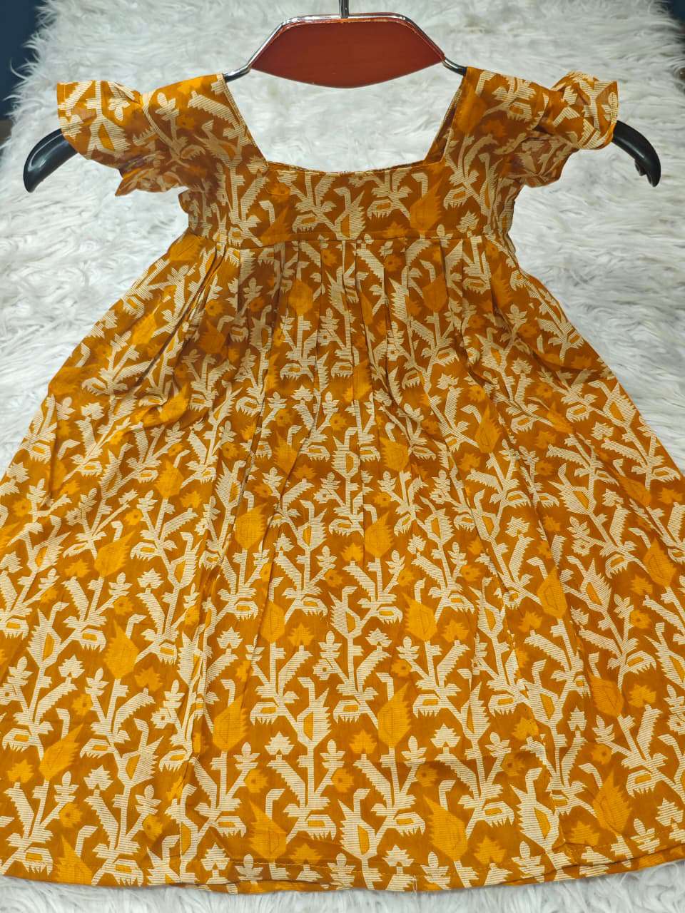 Vintage Style Mustard Baby Frock