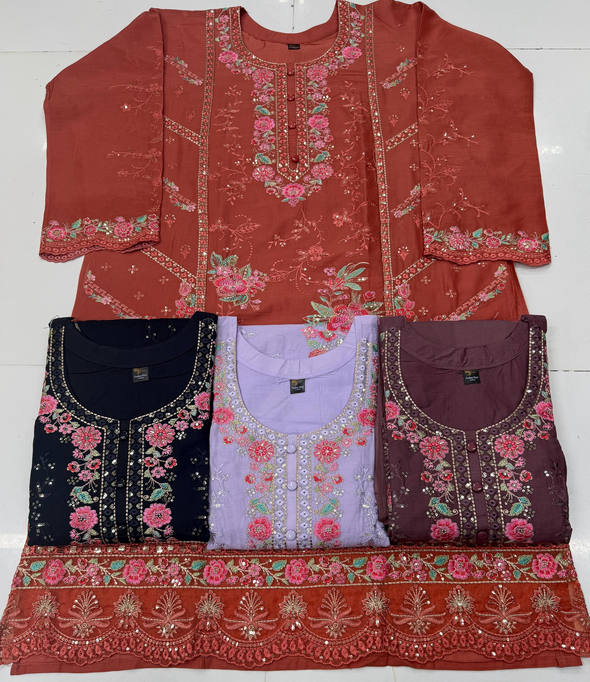 SPECIAL Exclusive Inspired Semi Stitched EID Collection - 1550 LEVENDER