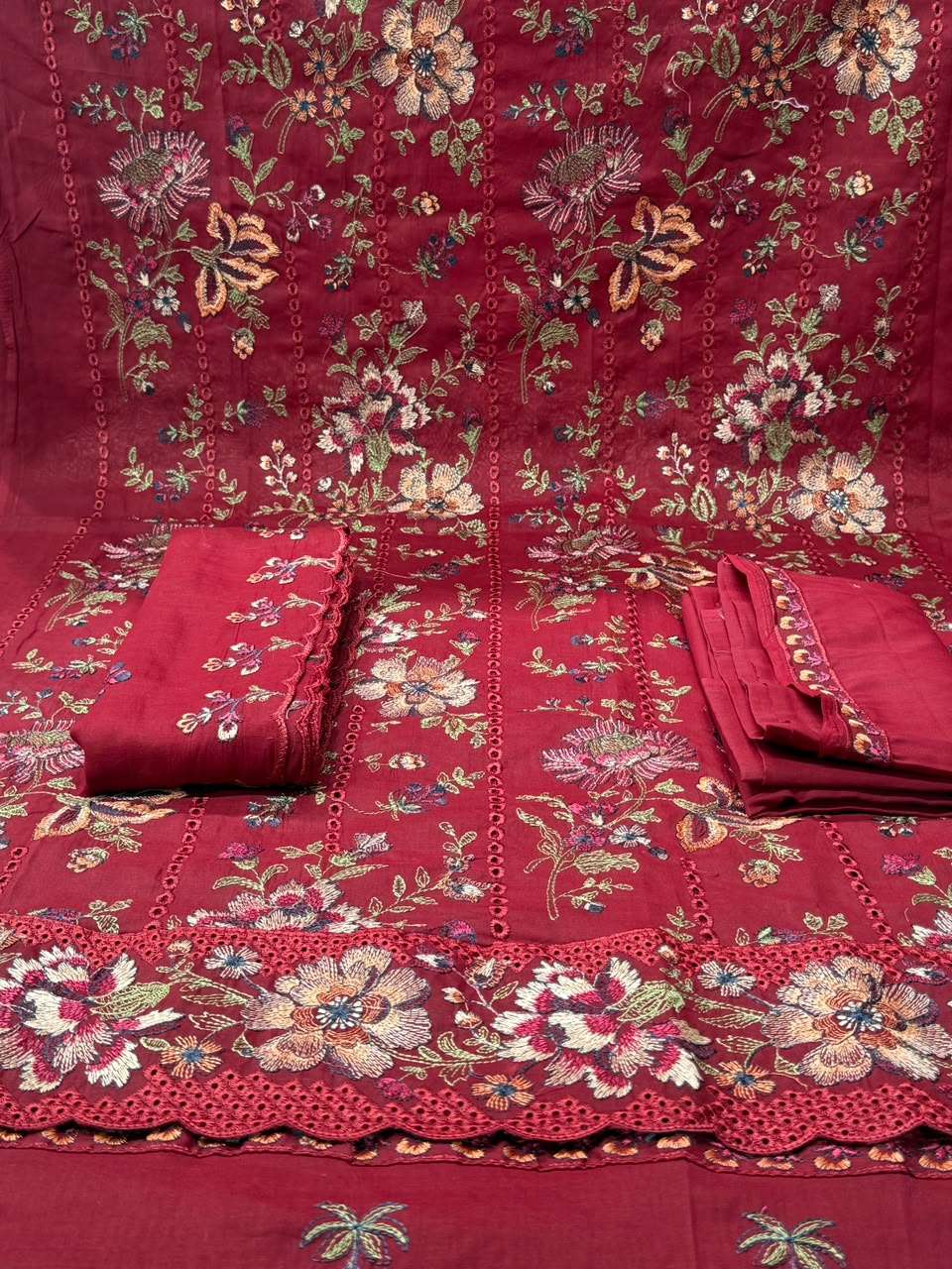 Molmol Cotton Maroon Dress - 1650