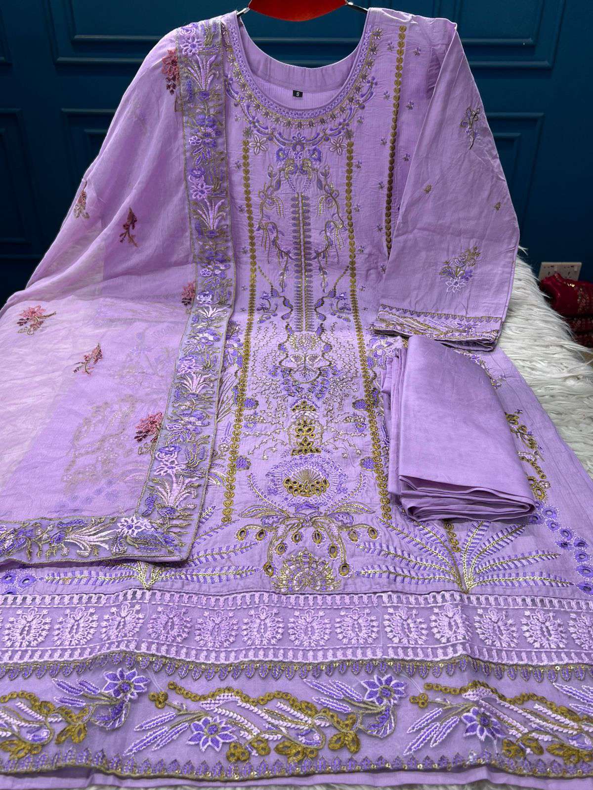 Pakistani Inspired EID Stitched Party Collection - Levendar 2100