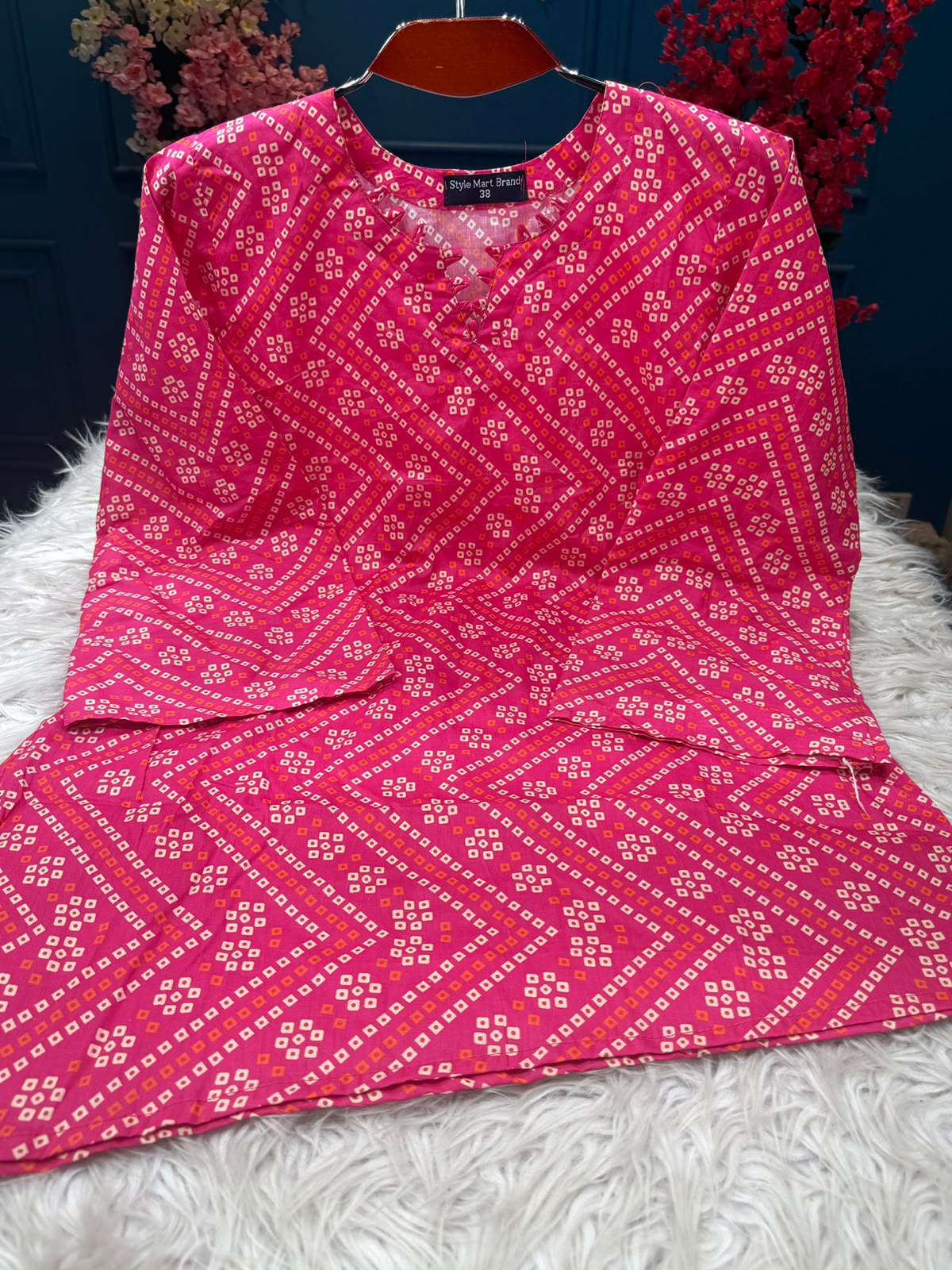 Stunning Chunri Print Cotton Kurti - 450