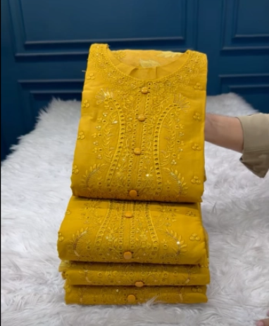 Premium Quality Pakistani Inspired Stitched Cotton Collection - Masturd 2500