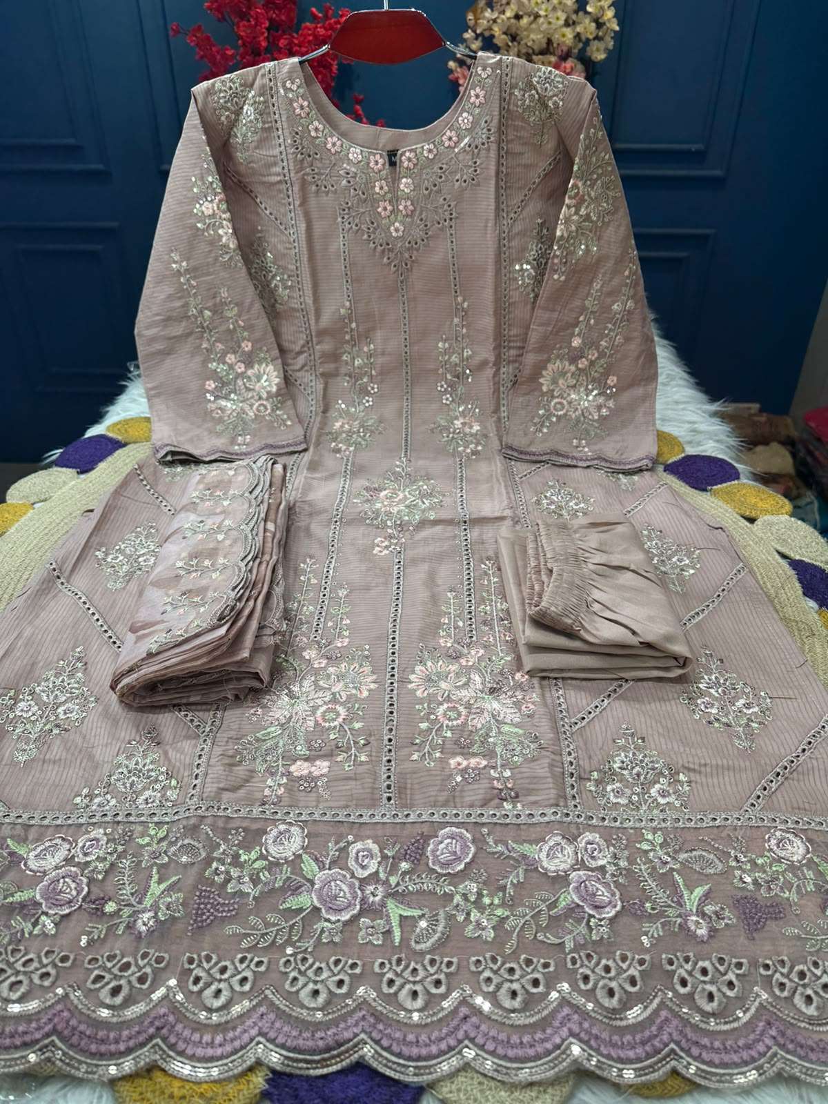 Fashionable Grey Colour Salwar Kamiz - 2300