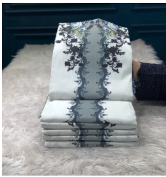 Premium Quality Luxury Lawn Unstitched Collection - White Colour 950