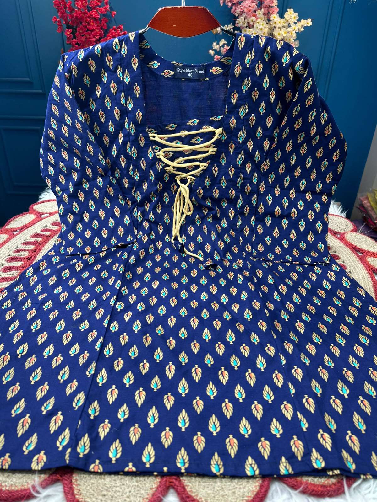 Pinterest Edition Blue Cotton Kurti - 550