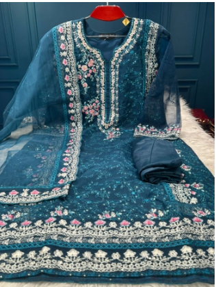 New Arraivals VIPUL Cetalogue Pure Organza Stitched Collection - 1750 Torey