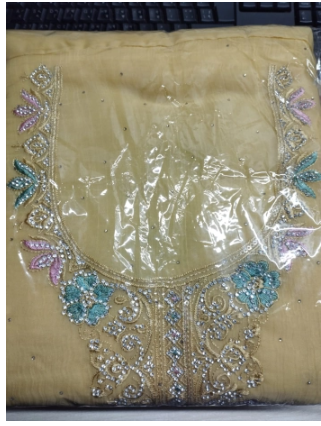 Premium Quality Original IC kanchi Pure Unstitched Party Collection - 2550 Yellow