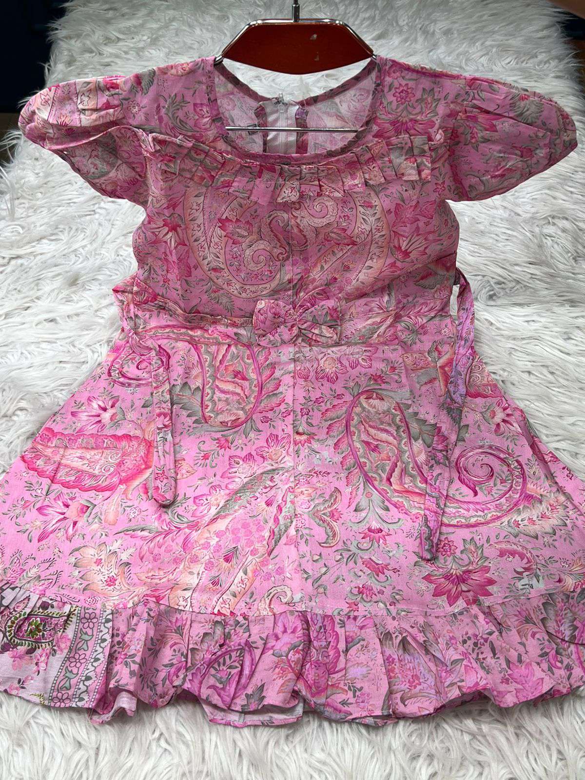 Pink Cotton Baby Frock