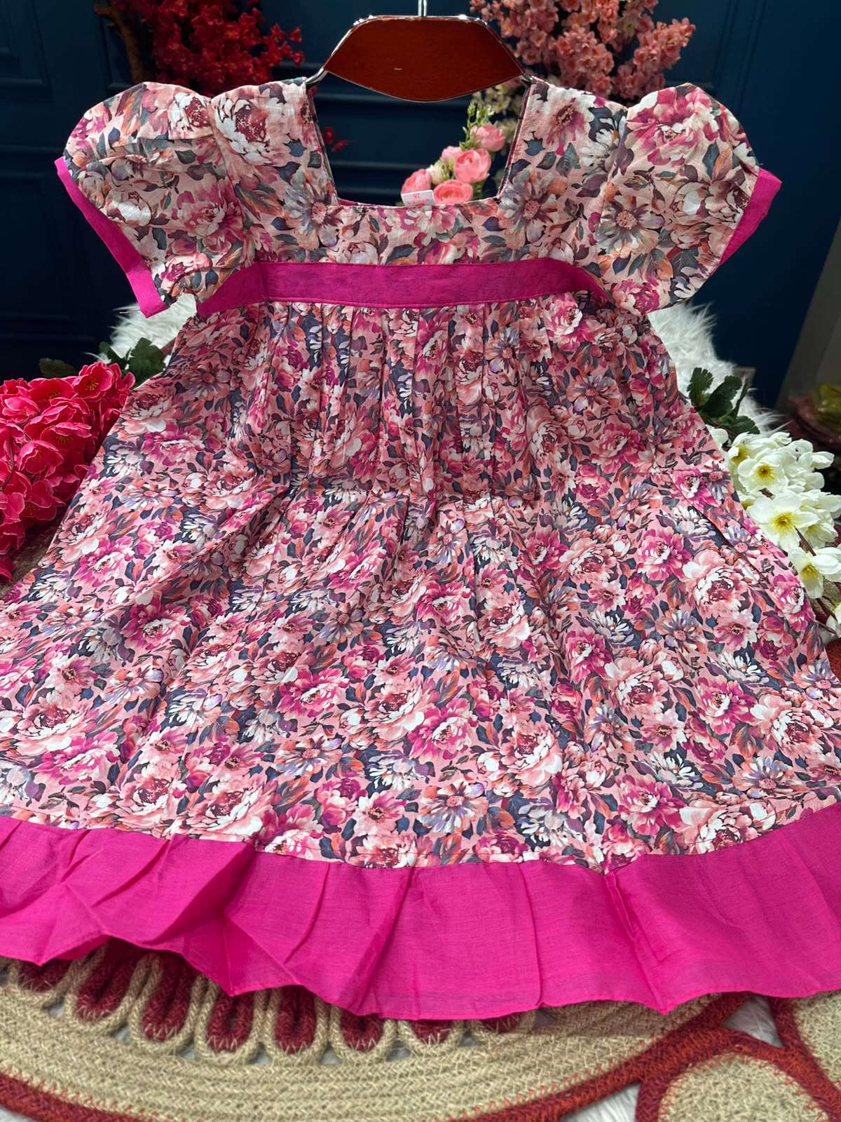 Pink Mixed Baby Frock