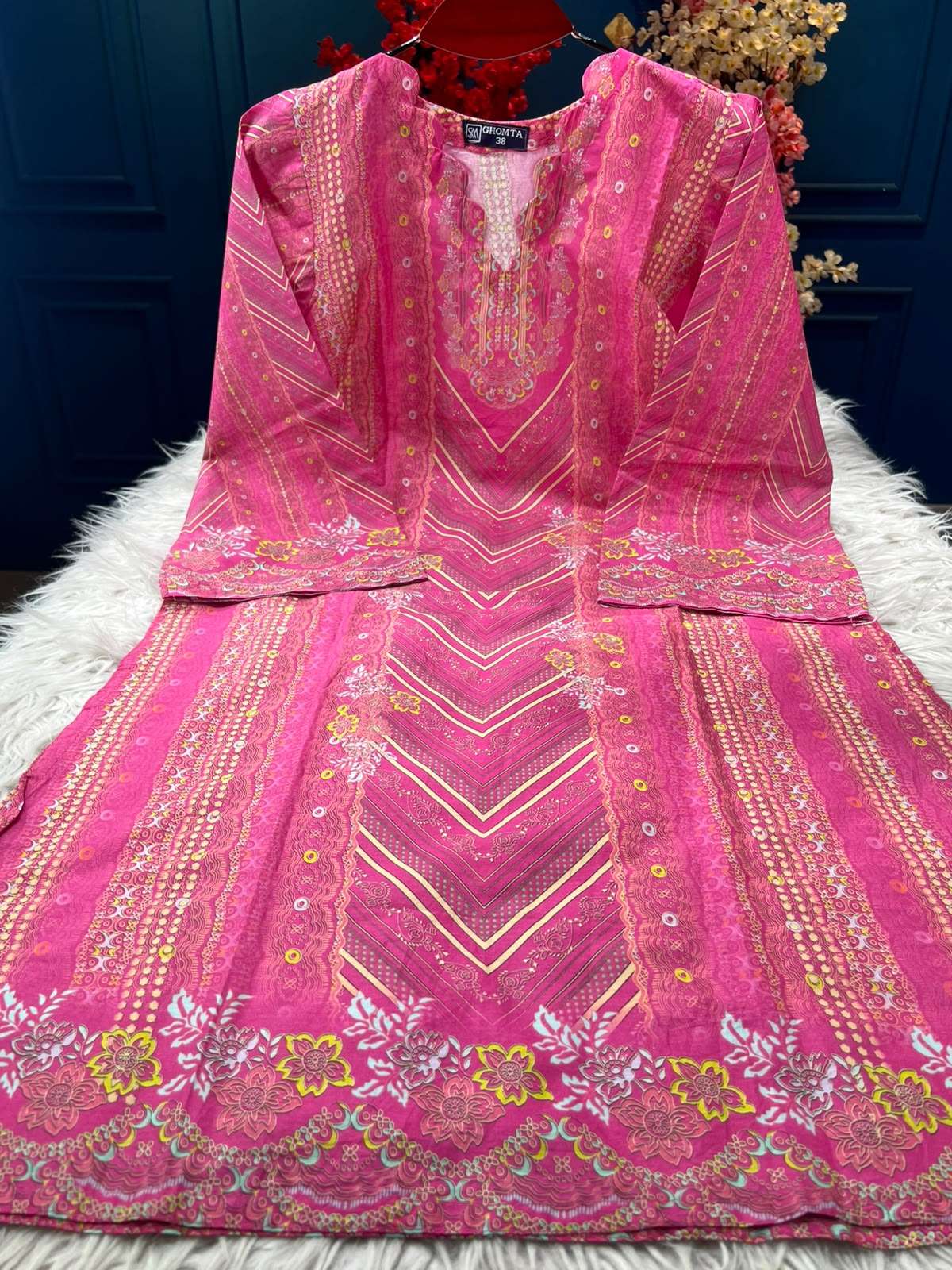 Deep Pink 1 Piece Stunning Kurti - 450