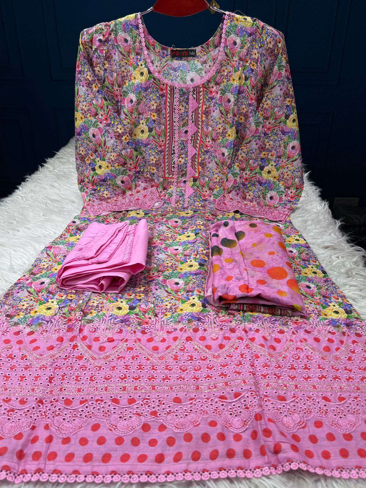 Classic Print Yellow Flower Salwar Kameez - 999