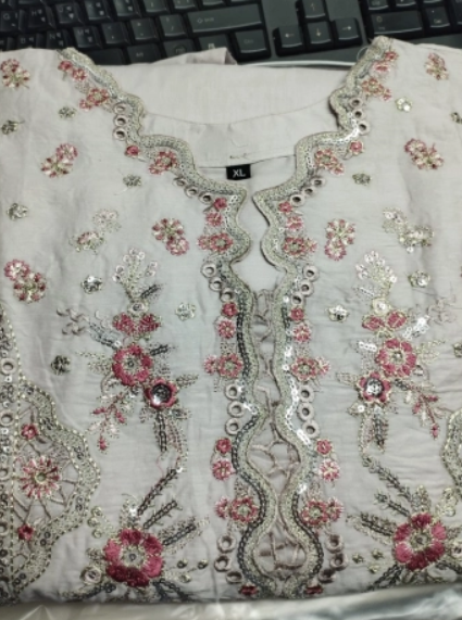 New Arraivals Pakistani Tawakkal Inspired Stitched Cotton Collection - Cream 2200