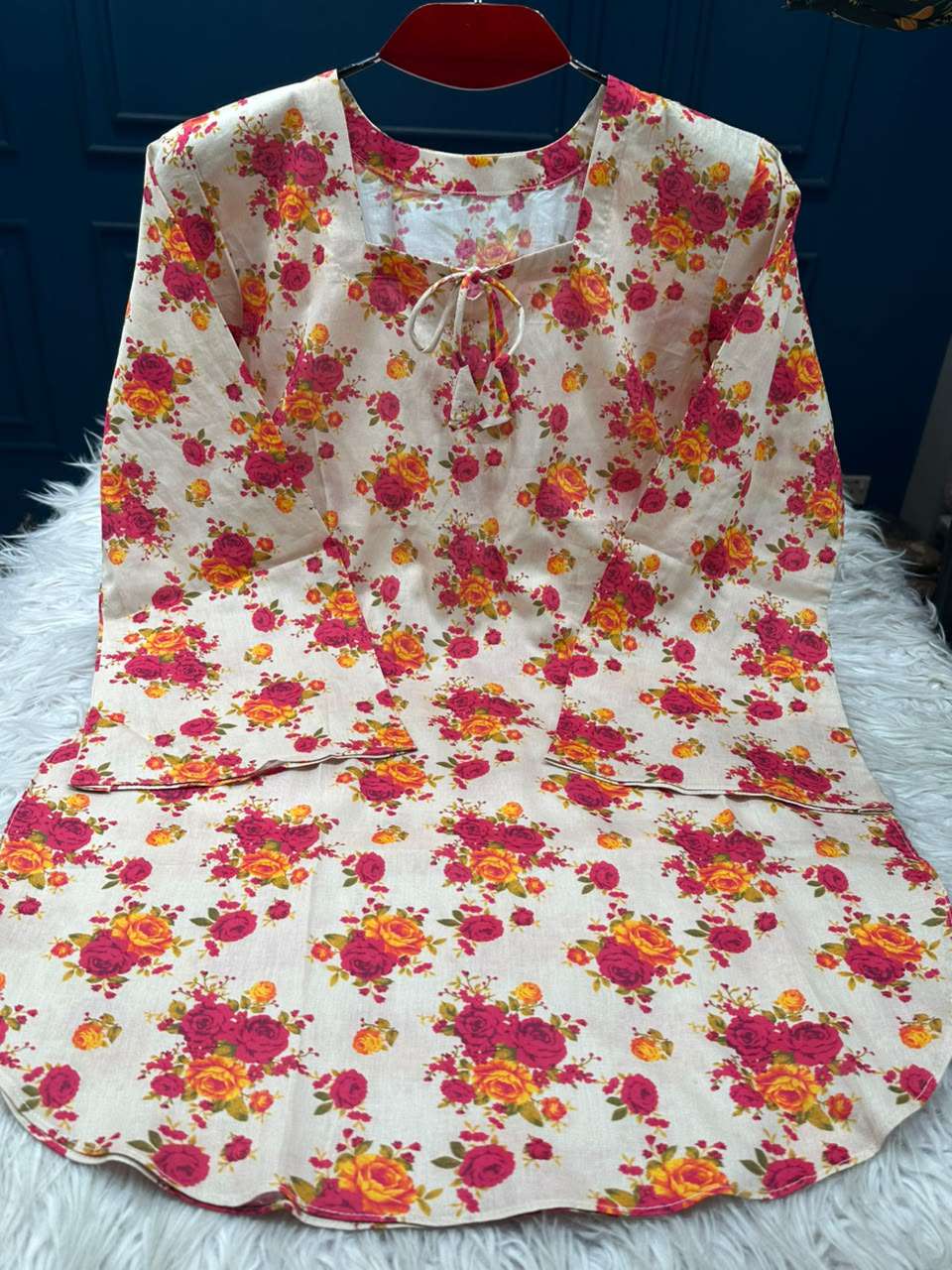 Stunning Garden Print Cotton Kurti