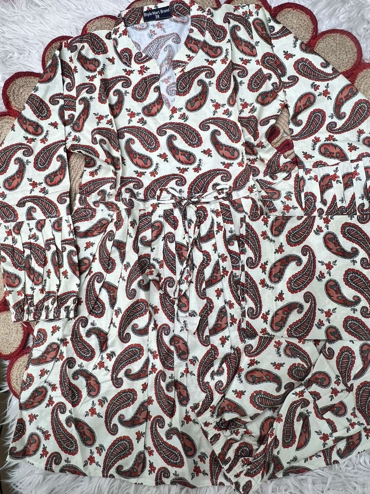 Long Two Piece Sindhi Printed Kurti - 850