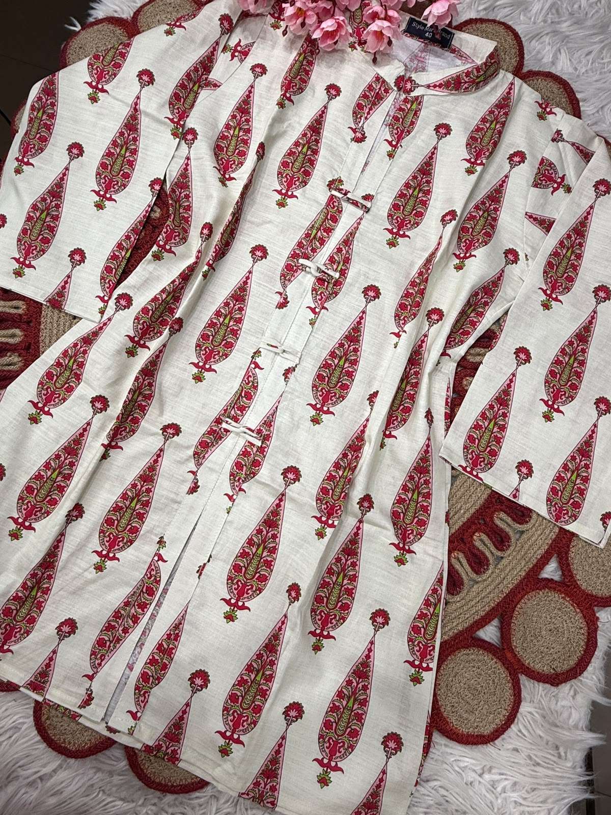 One Piece Stunning Short Cream Kurti - 450