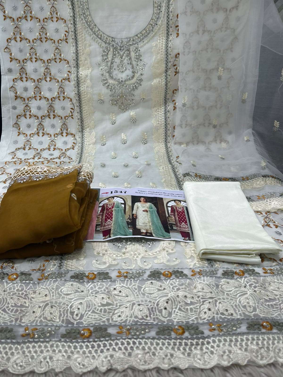 Mustard Dupatta Salwar kamiz - 1700