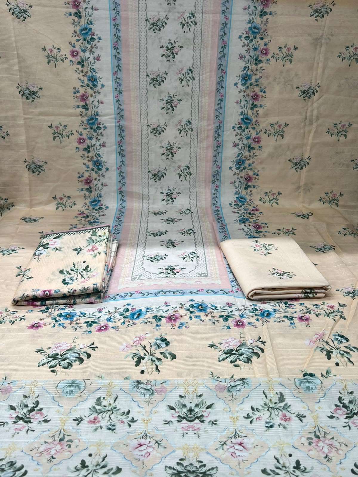 Unstitched Salwar kamiz - 1250 Cream
